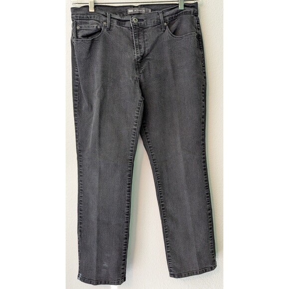 Levi's 505 Straight Leg Denim Jeans Women's 12 (34x27) Black (658) - Picture 1 of 3